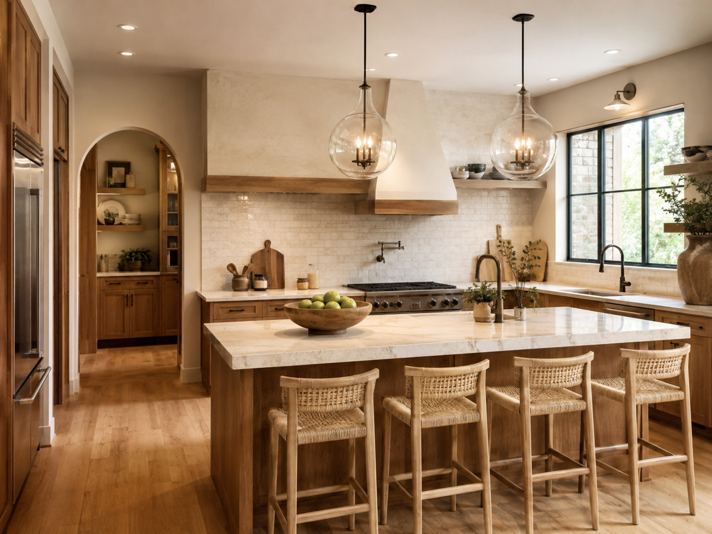Warm natural kitchen style